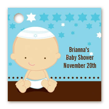 Jewish Baby Boy - Personalized Baby Shower Card Stock Favor Tags