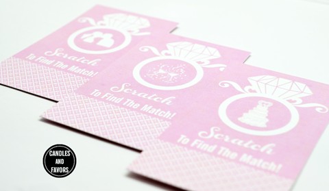  Engagement Ring Blush Pink - Bridal Shower Scratch Off Tickets 