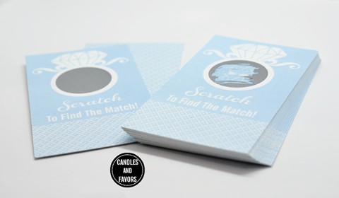  Engagement Ring Light Blue - Bridal Shower Scratch Off Tickets 