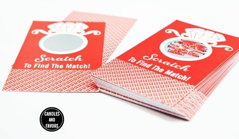  Engagement Ring Red - Bridal Shower Scratch Off Tickets 