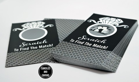  Engagement Ring Black - Bridal Shower Scratch Off Tickets 