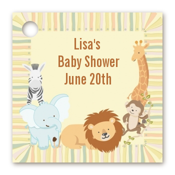 Jungle Safari Party - Personalized Baby Shower Card Stock Favor Tags