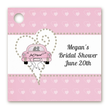 Just Married - Personalized Bridal Shower Card Stock Favor Tags