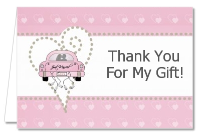 Just Married - Bridal Shower Thank You Cards