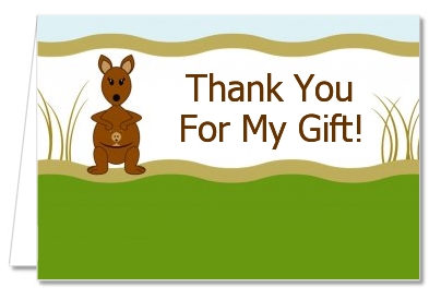 Kangaroo - Baby Shower Thank You Cards