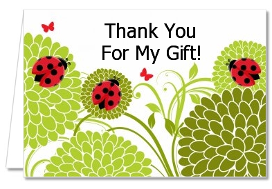 Ladybug - Baby Shower Thank You Cards