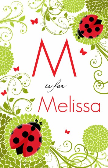 Ladybug - Personalized Baby Shower Nursery Wall Art