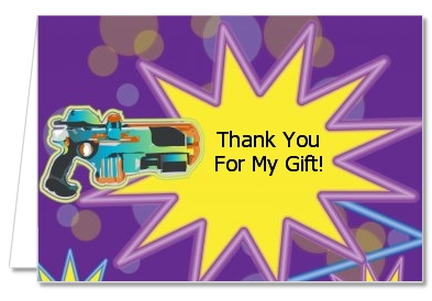 Laser Tag - Birthday Party Thank You Cards