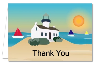 Lighthouse - Retirement Party Thank You Cards