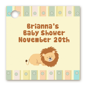 Lion - Personalized Baby Shower Card Stock Favor Tags