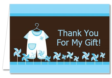 Little Boy Outfit - Baby Shower Thank You Cards