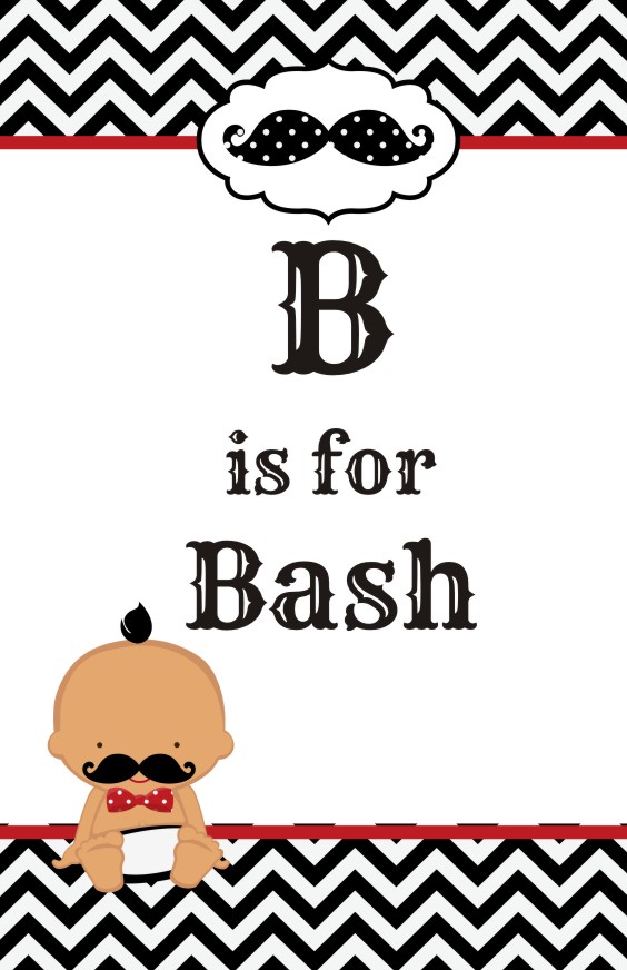  Little Man Mustache Black/Grey - Personalized Baby Shower Nursery Wall Art Caucasian