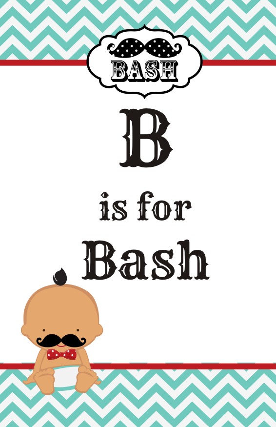  Little Man Mustache - Personalized Baby Shower Nursery Wall Art Caucasian