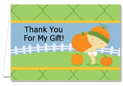 Little Pumpkin Asian - Birthday Party Thank You Cards