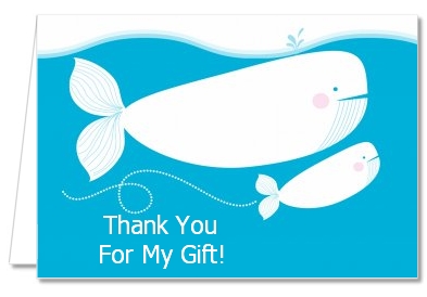 Little Squirt Whale - Baby Shower Thank You Cards