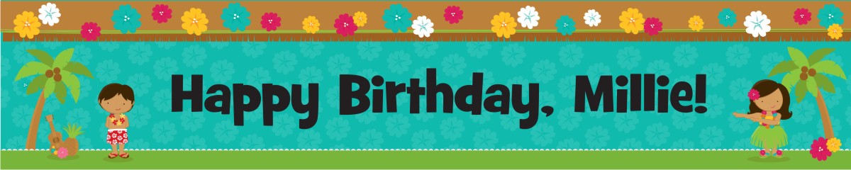  Luau Friends - Personalized Birthday Party Banners 