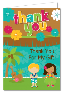 Luau Friends - Birthday Party Thank You Cards