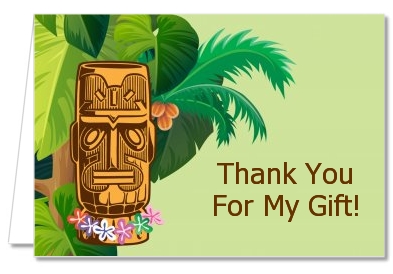 Luau Tiki - Birthday Party Thank You Cards