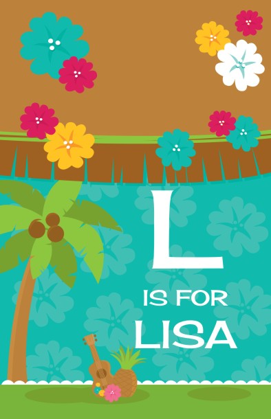 Luau - Personalized Baby Shower Nursery Wall Art