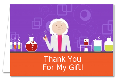 Mad Scientist - Birthday Party Thank You Cards