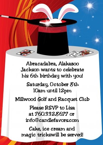 Magic - Birthday Party Invitations
