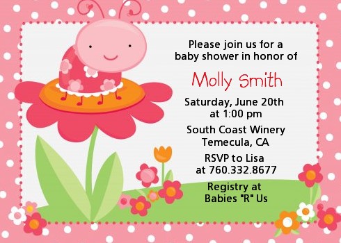 Modern Ladybug Pink Birthday Party Invitations  Candles 