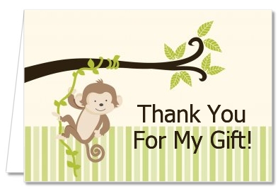 Monkey Neutral - Baby Shower Thank You Cards