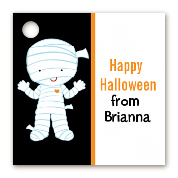 Mummy Costume - Personalized Halloween Card Stock Favor Tags