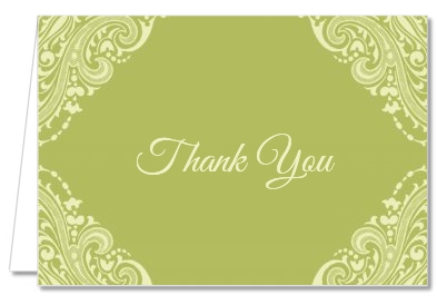 Sage Green - Bridal Shower Thank You Cards