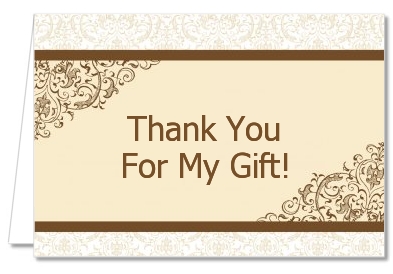 Beige & Brown - Bridal Shower Thank You Cards