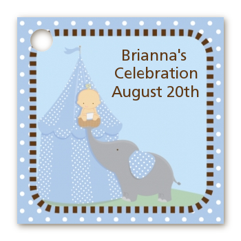 Our Little Peanut Boy - Personalized Baby Shower Card Stock Favor Tags