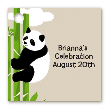Panda - Personalized Baby Shower Card Stock Favor Tags