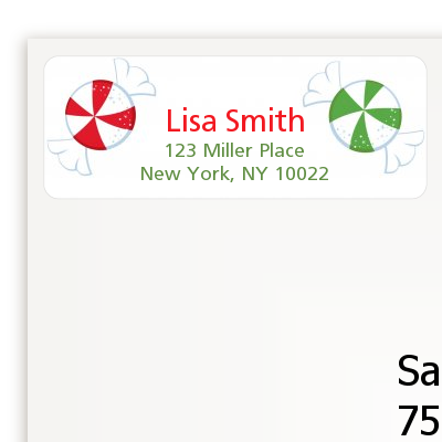 Peppermint Candy - Christmas Return Address Labels