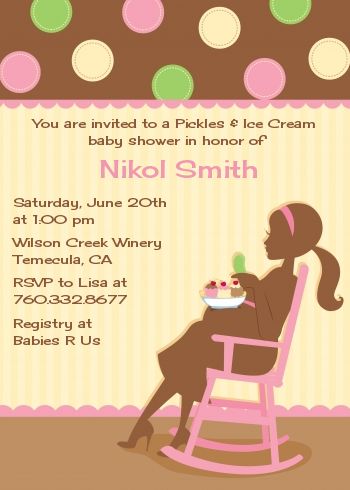 Pickles & Ice Cream - Baby Shower Invitations