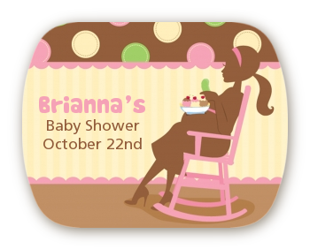 Pickles & Ice Cream - Personalized Baby Shower Rounded Corner Stickers