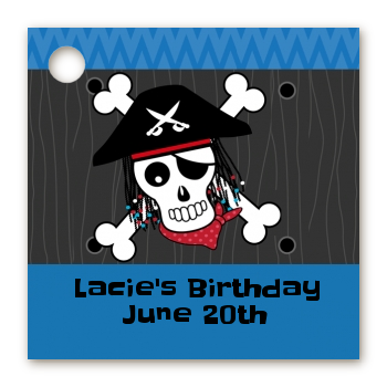 Pirate Skull - Personalized Birthday Party Card Stock Favor Tags