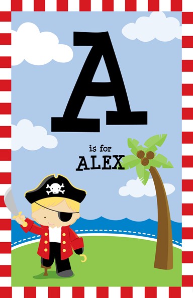 Pirate - Personalized Birthday Party Wall Art