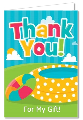 Pool Party - Birthday Party Thank You Cards