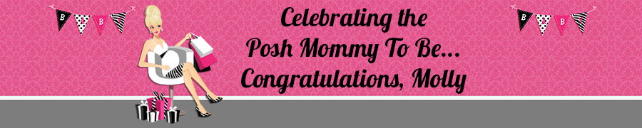  Posh Mom To Be - Personalized Baby Shower Banners Black Hair