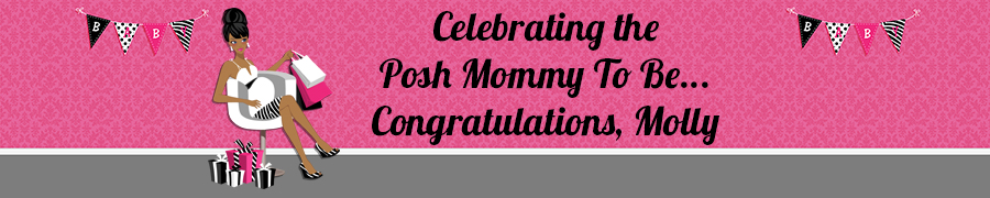  Posh Mom To Be - Personalized Baby Shower Banners Black Hair