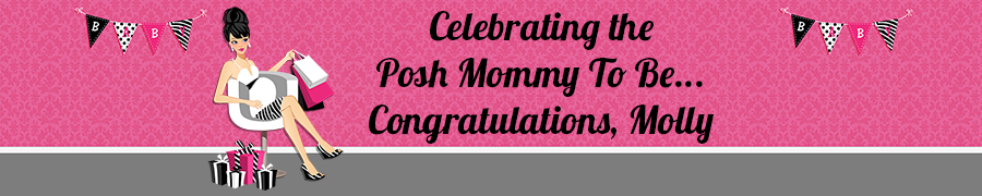  Posh Mom To Be - Personalized Baby Shower Banners Black Hair