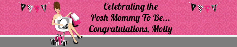  Posh Mom To Be - Personalized Baby Shower Banners Black Hair