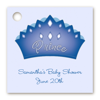 Prince Crown - Personalized Baby Shower Card Stock Favor Tags