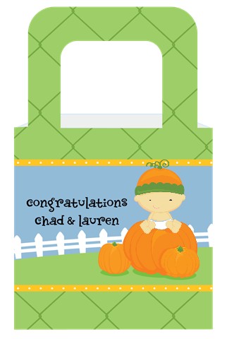 Pumpkin Baby Asian - Personalized Baby Shower Favor Boxes