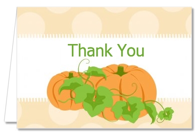 Pumpkin Trio Fall Theme - Thanksgiving Thank You Cards