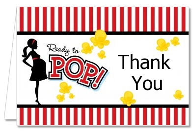 Ready To Pop - Baby Shower Thank You Cards