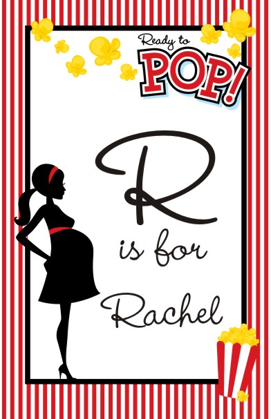Ready To Pop - Personalized Baby Shower Nursery Wall Art