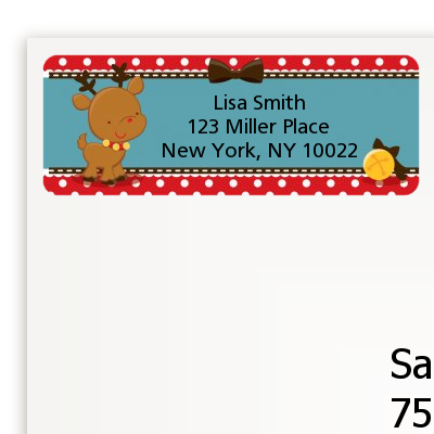 Rudolph the Reindeer - Christmas Return Address Labels