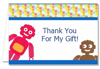 Robots - Baby Shower Thank You Cards