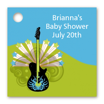 Future Rock Star Boy - Personalized Baby Shower Card Stock Favor Tags